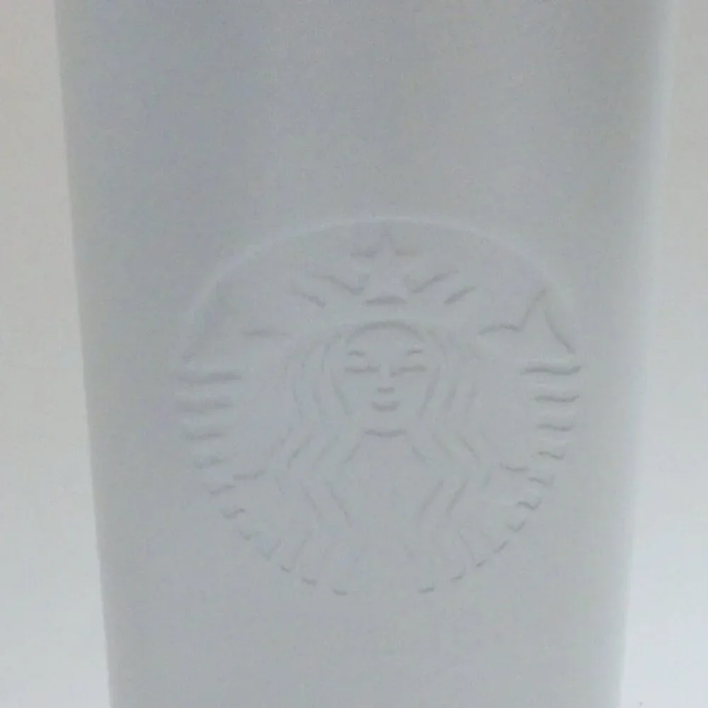 Starbucks White Pearlized Stainless Steel Travel Mug 16 oz. NEW w/ Bonus Wrapper - Picture 11 of 13